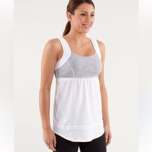 Lululemon Run: Chase Me Tank Grey US 6 Space Dye Combo